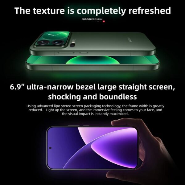 MPH4275_B3.jpg Xiaomi 17 Pro Max, 16GB+1TB, 3D Ultrasonic Fingerprint, 6.9 inch + 2.9 inch Xiaomi HyperOS 3 Snapdragon 8 Elite Gen 5 Octa Core, NFC, Network: 5G, 16GB+1TB