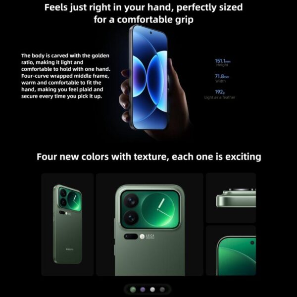 MPH4273_B4.jpg Xiaomi 17 Pro, 16GB+512GB, 3D Ultrasonic Fingerprint, 6.3 inch Xiaomi HyperOS 3 Snapdragon 8 Elite Gen 5 Octa Core, NFC, Network: 5G, 16GB+512GB