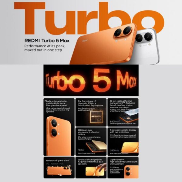 MPH4676_B1.jpg Xiaomi REDMI Turbo 5 Max, 16GB+256GB, 6.83 inch Xiaomi HyperOS 3 Dimensity 9500s Octa Core, NFC, Network: 5G, 16GB+256GB